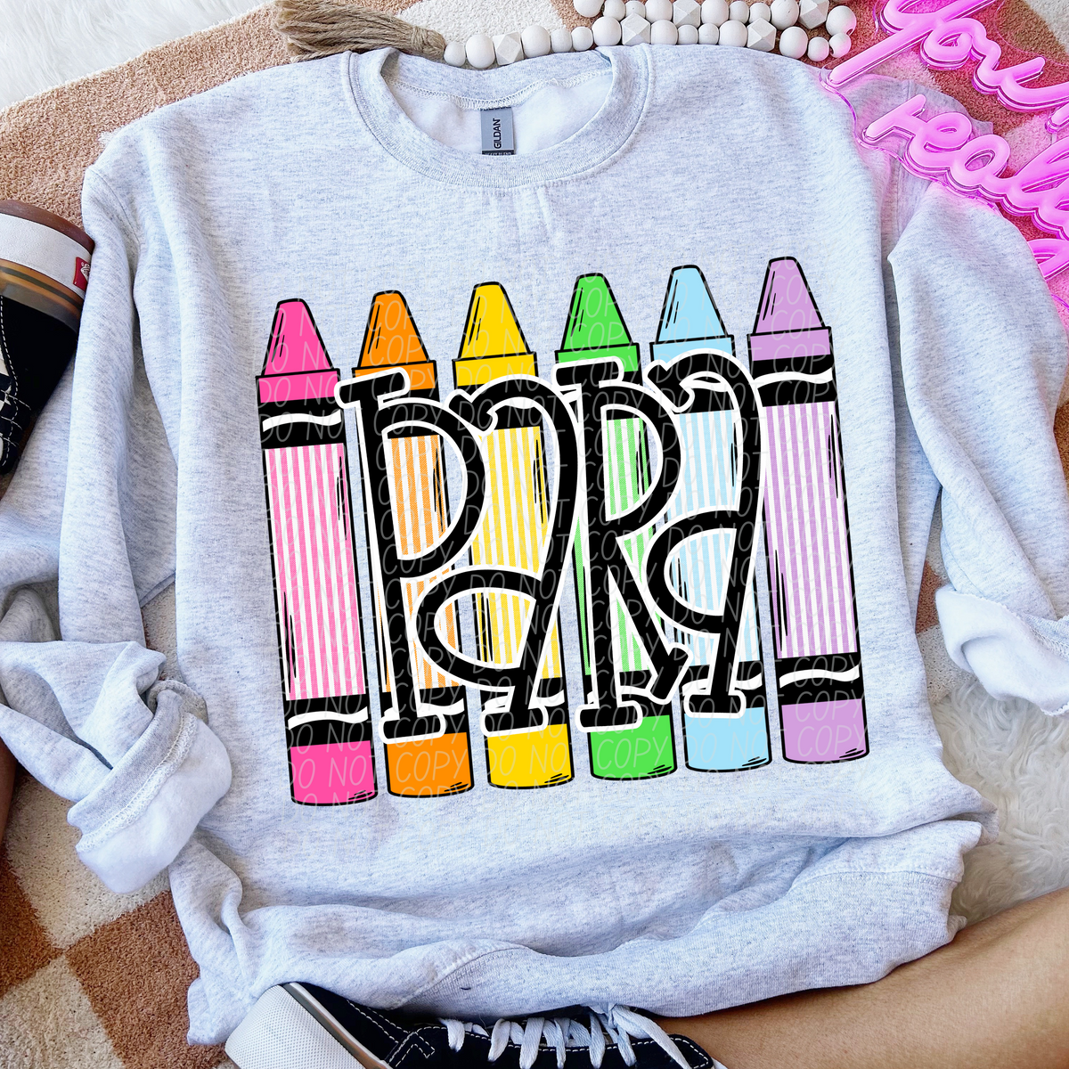 Para crayons GIRL CITY  DTF transfer