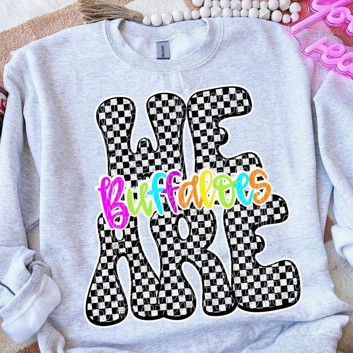 We are Buffaloes rainbow checkered (City) DTF transfer