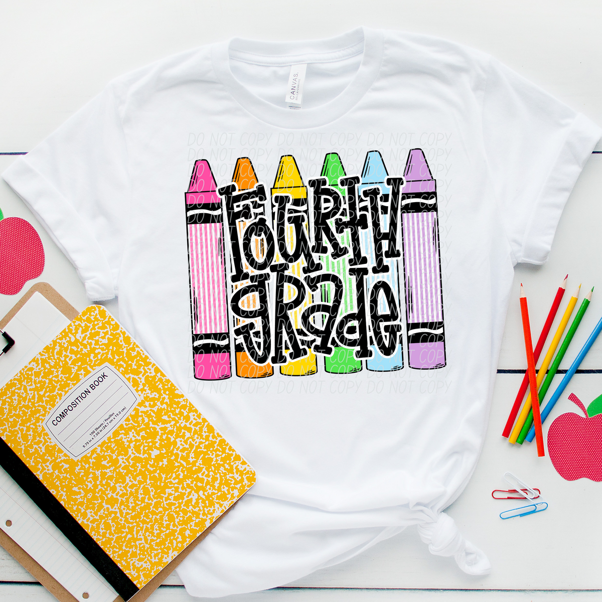 Fourth grade crayons GIRL CITY 109590 DTF transfer