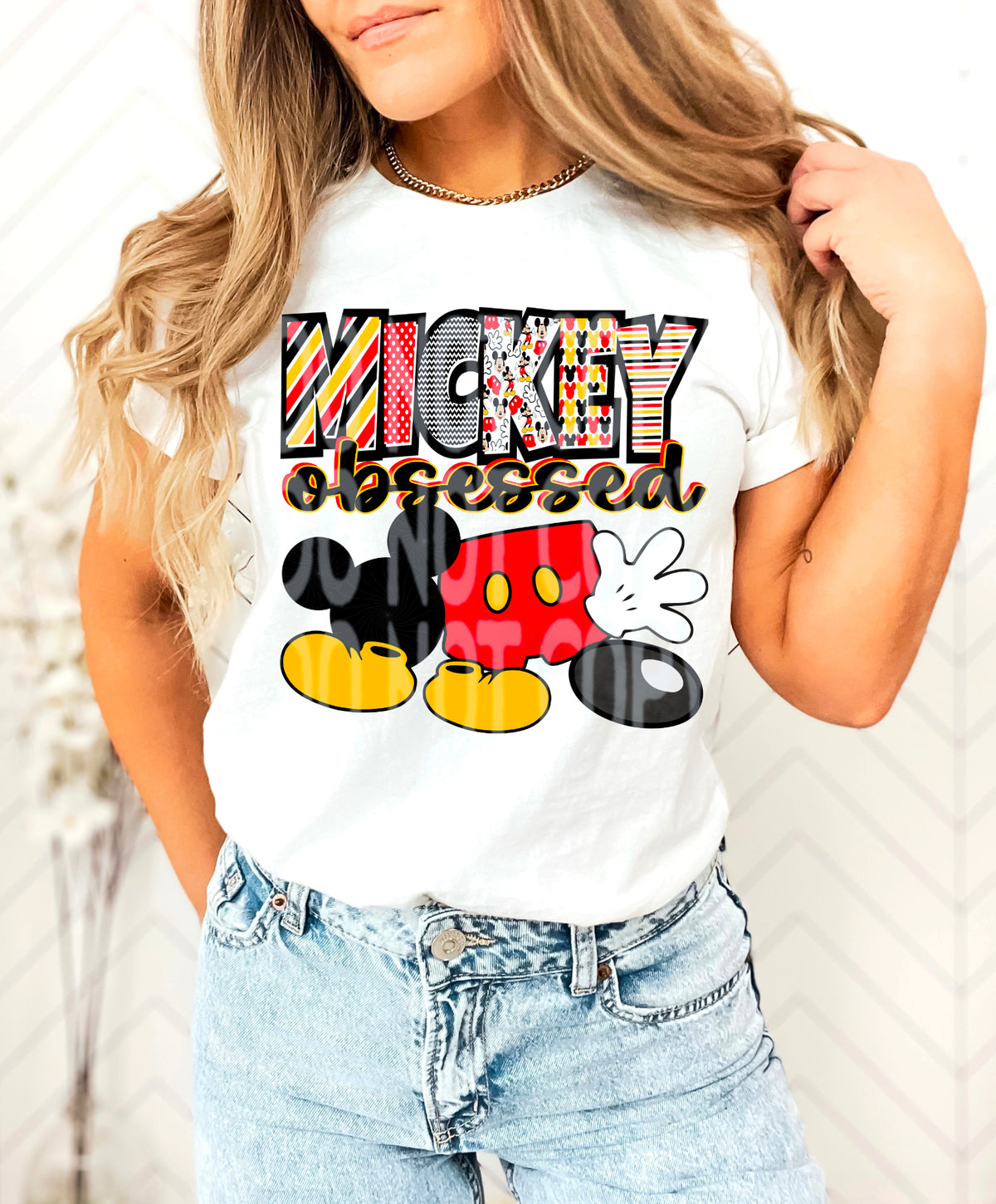 Mouse obsessed DD DTF transfer