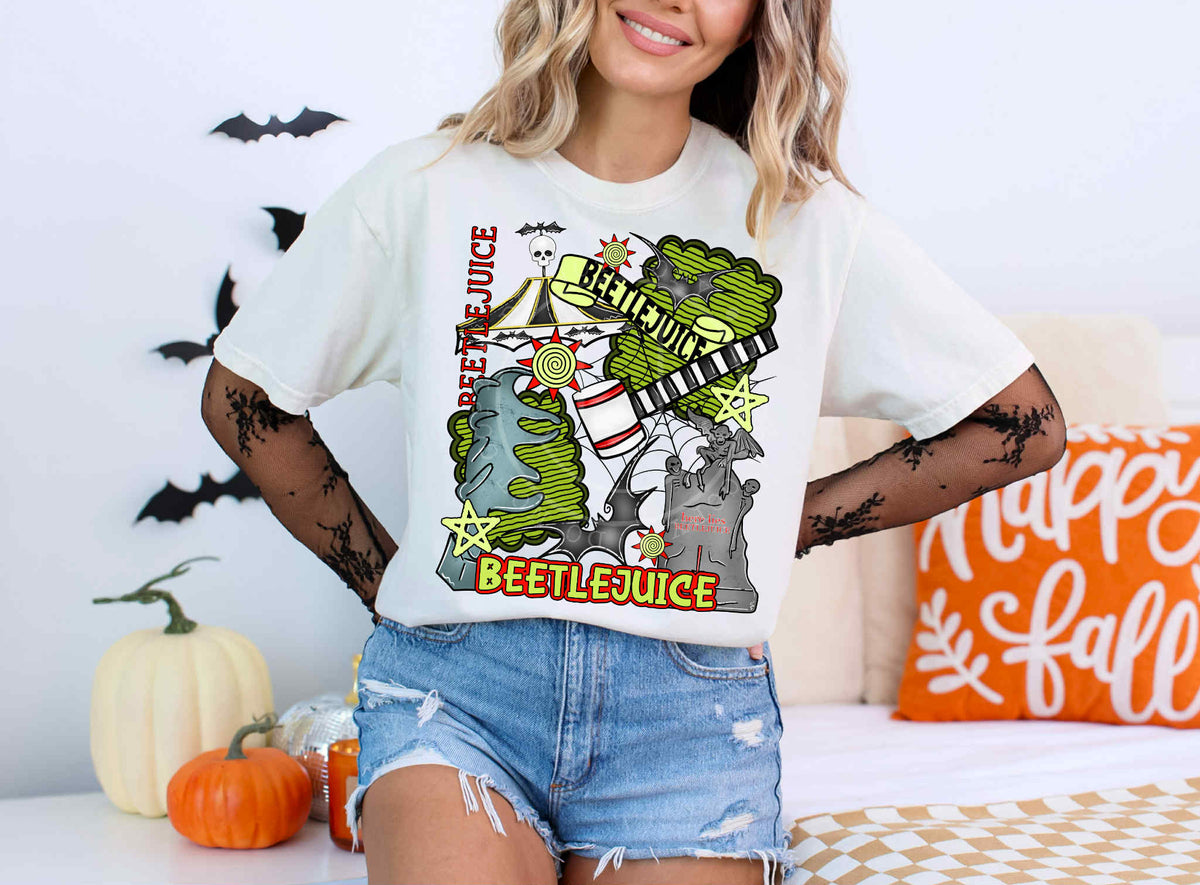 Beetlejuice Collage C's DTF transfer