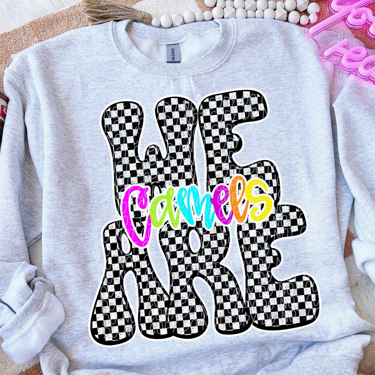 We are Camels rainbow checkered (City) DTF transfer