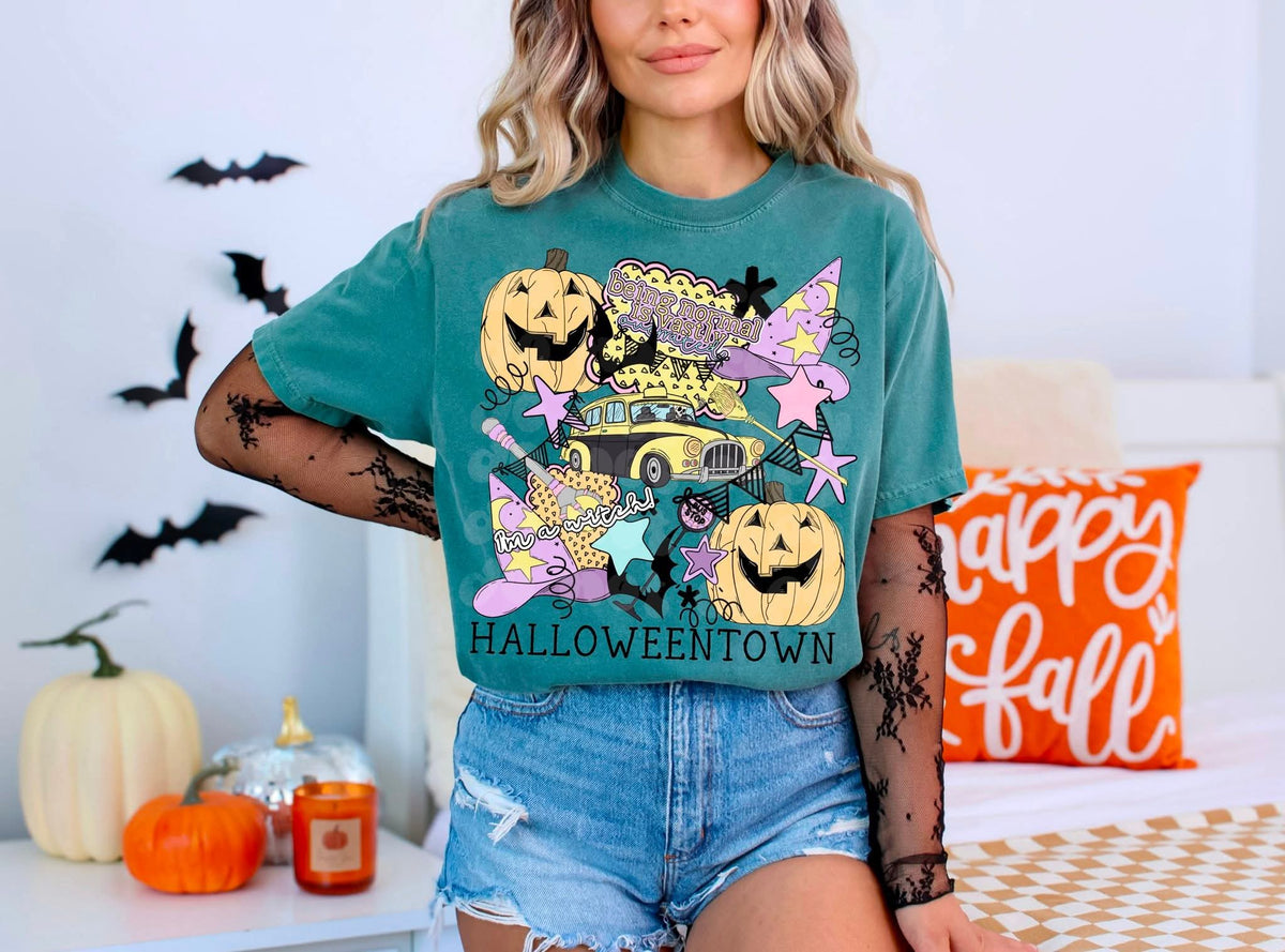 Halloweentown collage C's DTF transfer