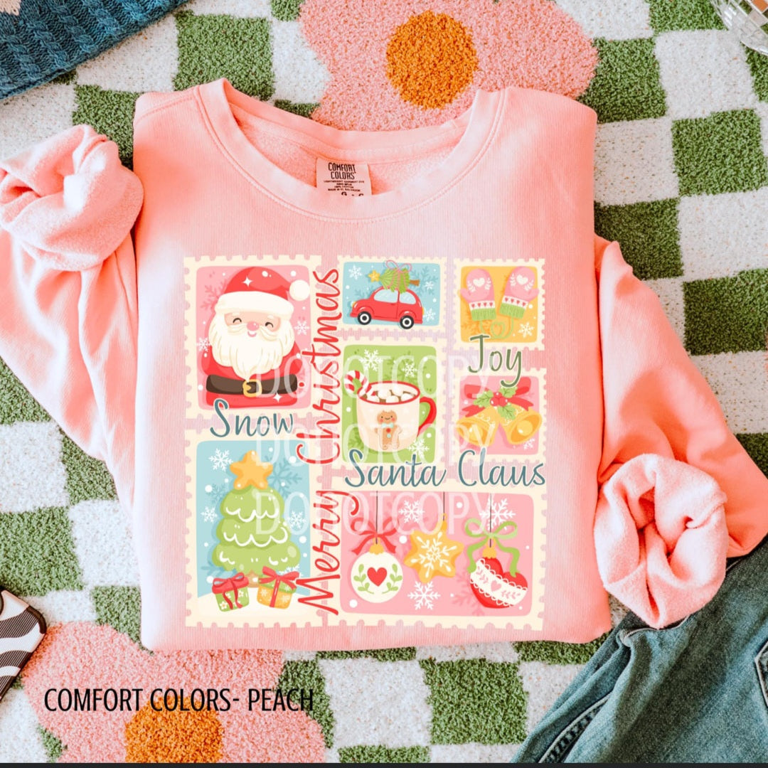 Christmas stamps CSG sunday special DTF transfer