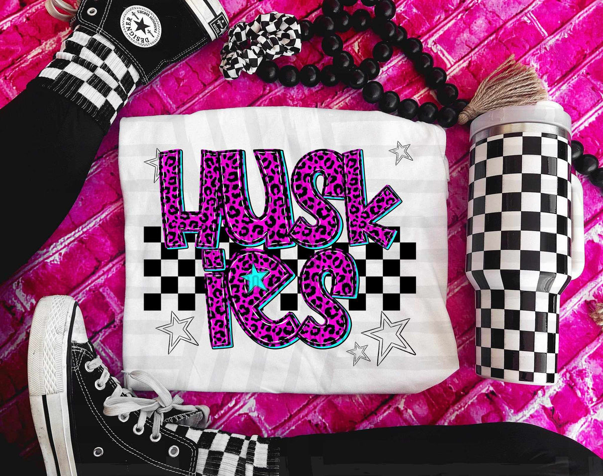 Huskies Pink Leopard Neon (Caplinger) DTF transfer