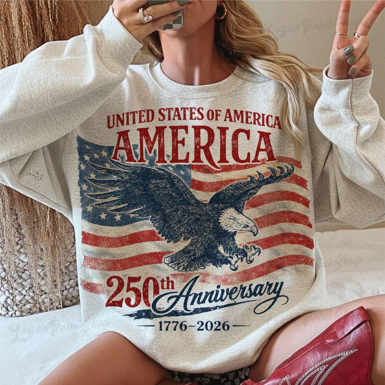 United States of America eagle and flag Sunday Special DTF transfer