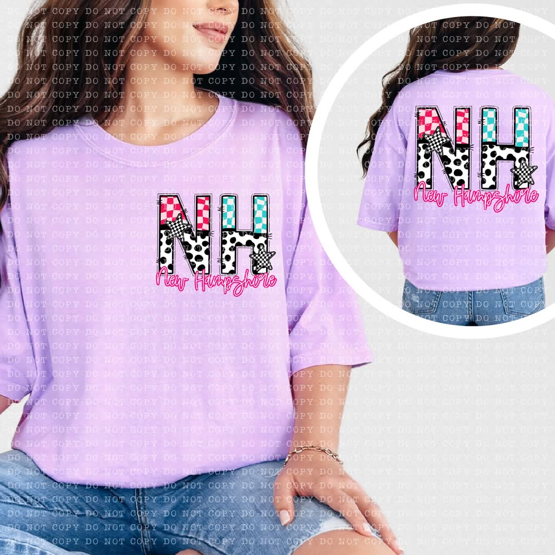 Colorful states checkered stars ETCH