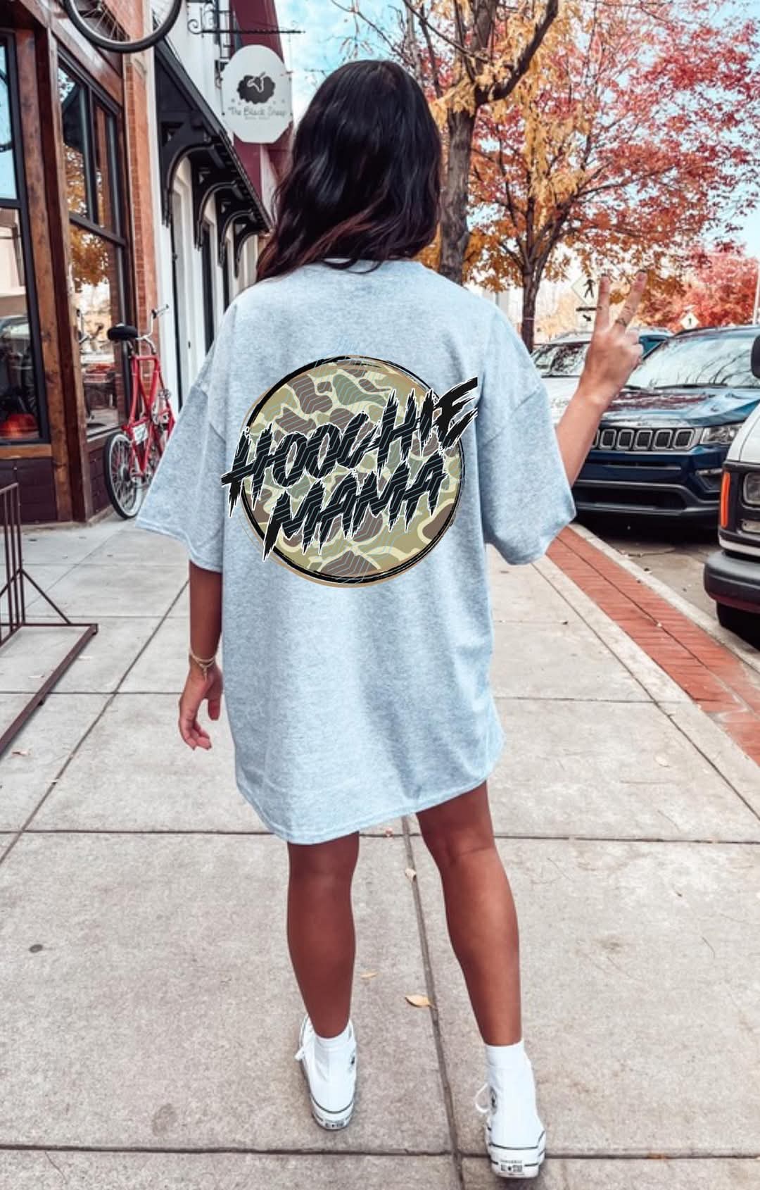 Hoochie mama camo DTF transfer