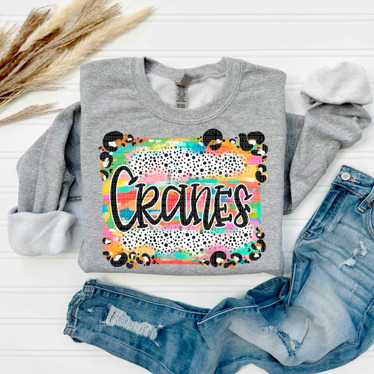 Cranes exclusive mascot 50474 DTF transfer