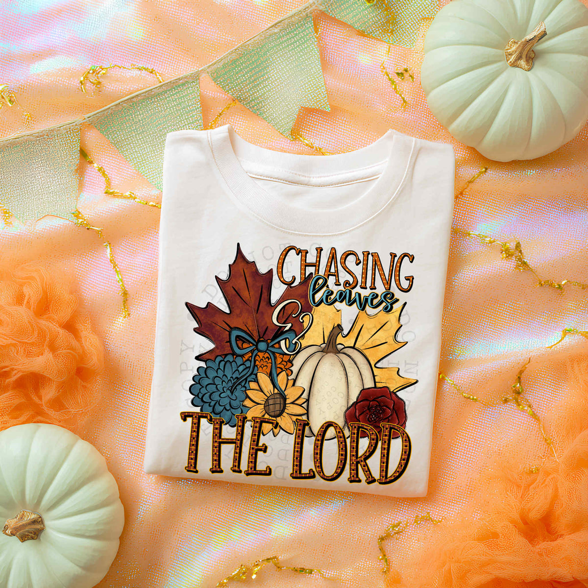 Chasing leaves and the Lord DTF transfer