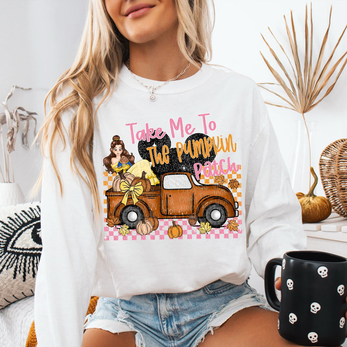Take me to the pumpkin patch belle VIRGO DTF transfer