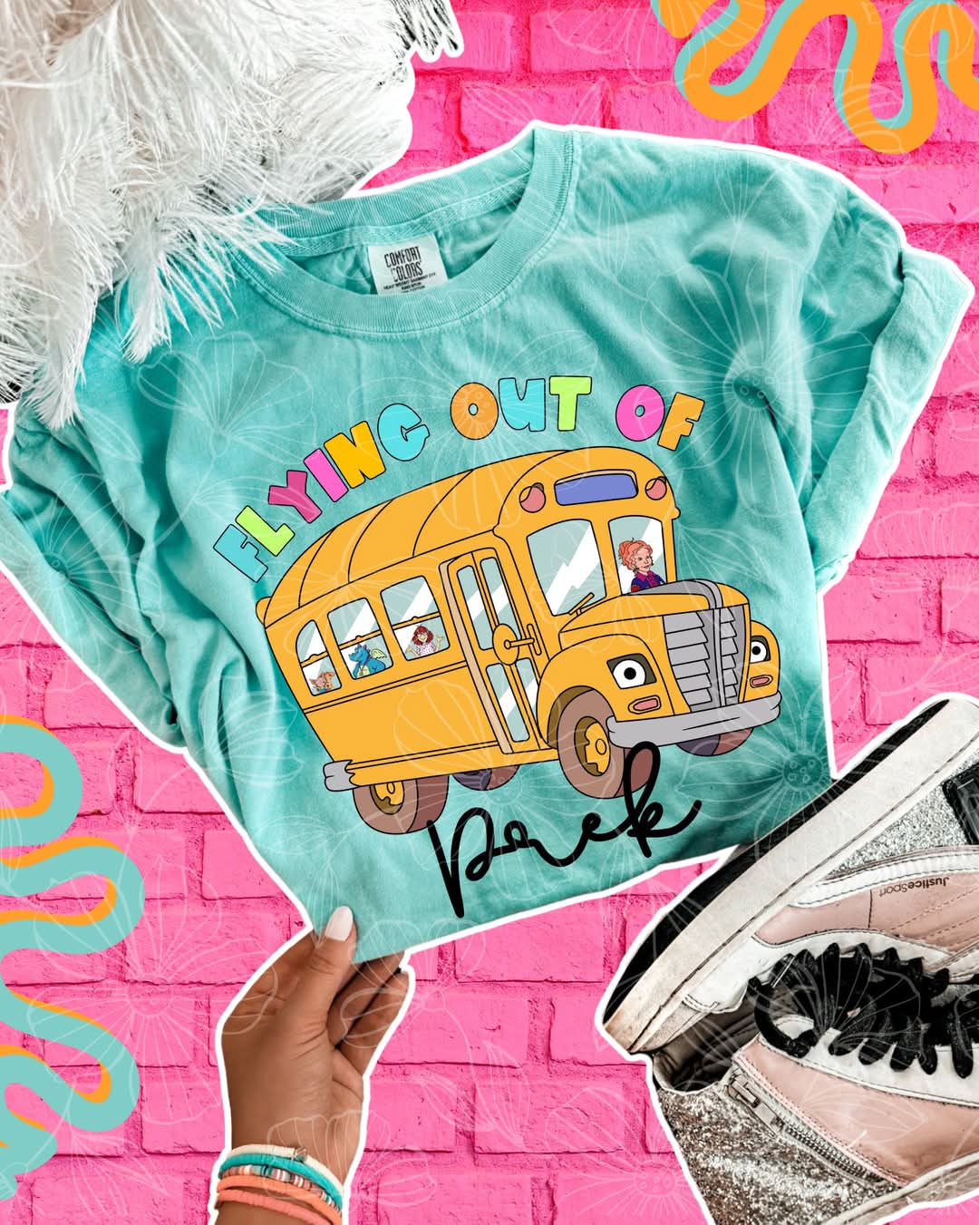 Flying out of Pre-k bus 68781 DTF transfer