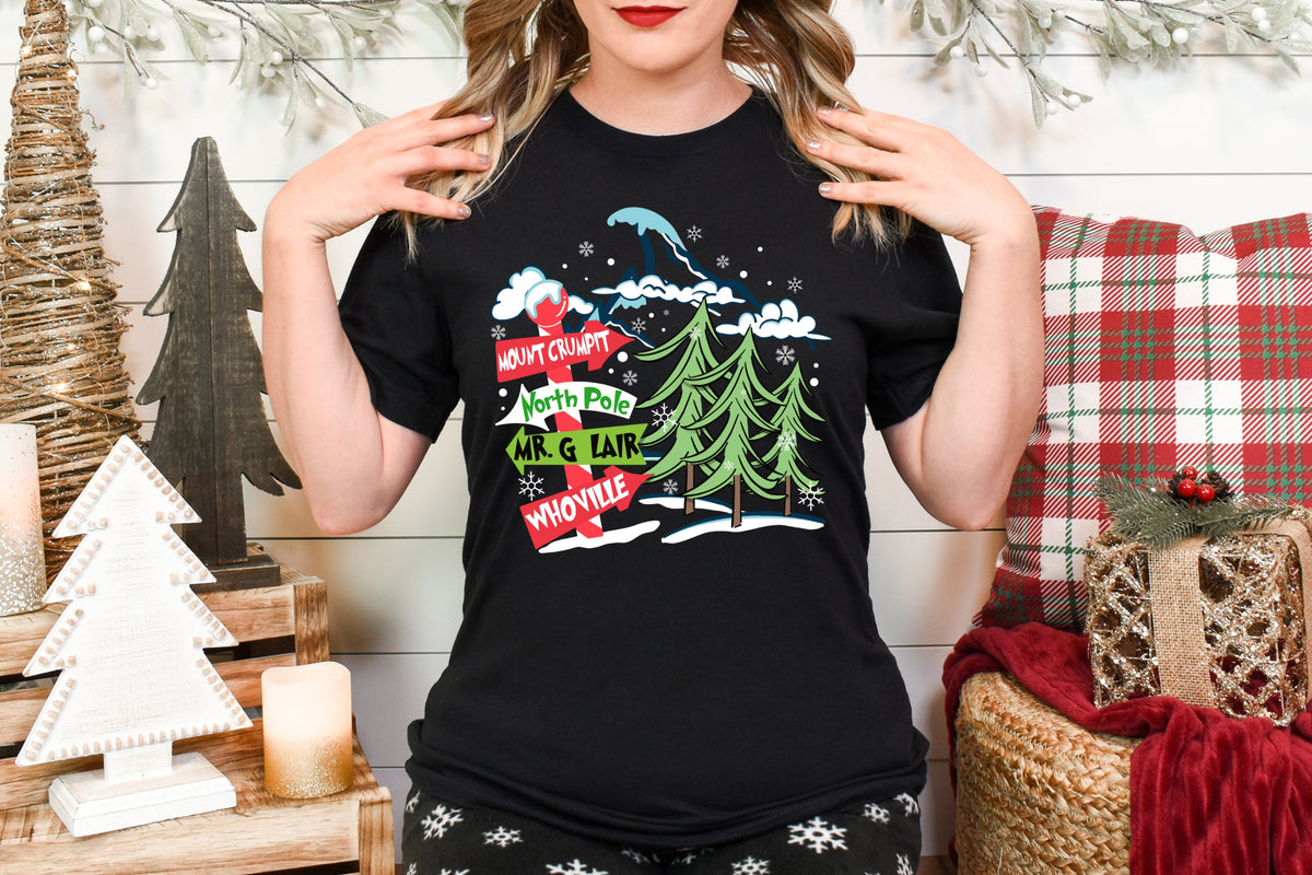 Mount crumpit north pole mr G LIAR whoville christmas screen print transfer