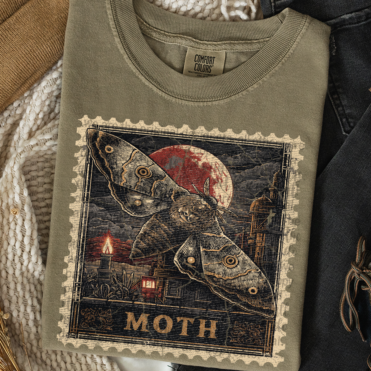 Moth stamp (TTD) DTF transfer