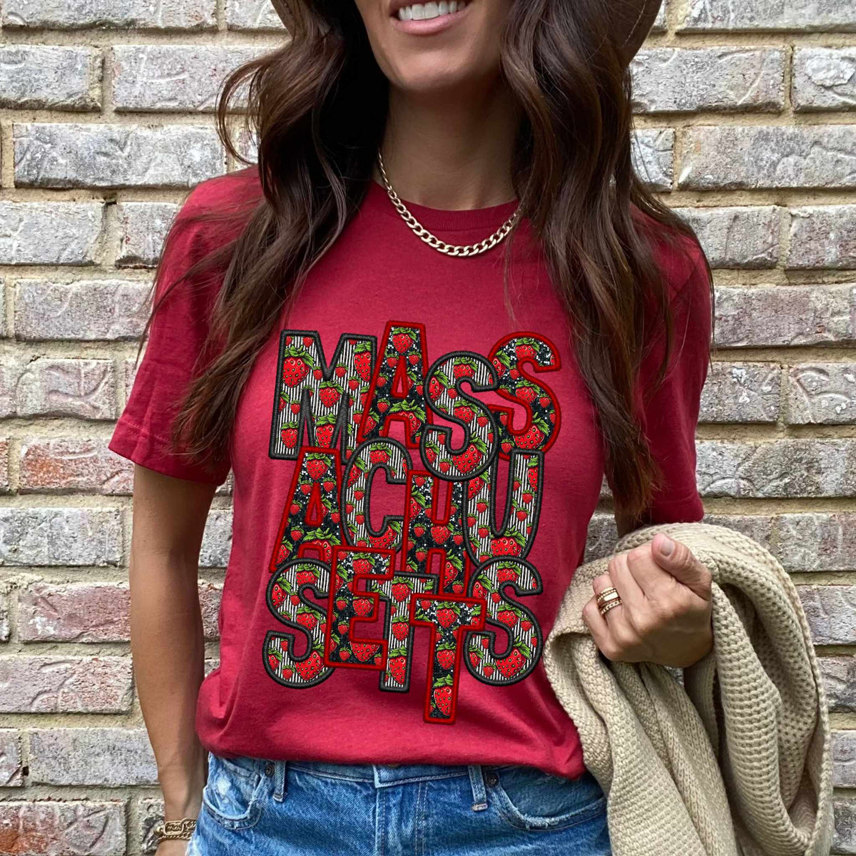 Massachusetts strawberry states 50057 DTF transfer