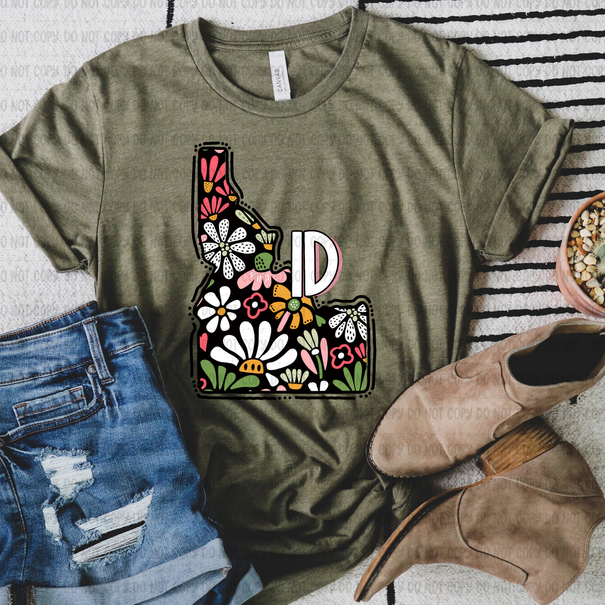 Floral states black background REVEL