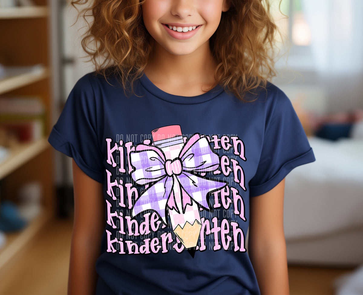 Kindergarten wavy stacked GIRL (CCDD) 43652 DTF TRANSFER
