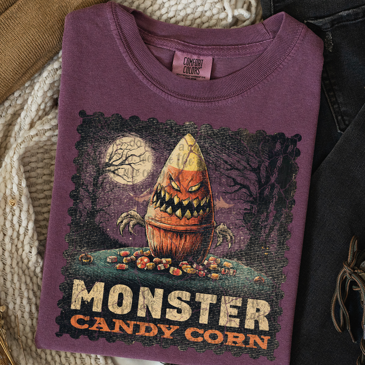 Monster candy corn stamp TTD DTF Transfer