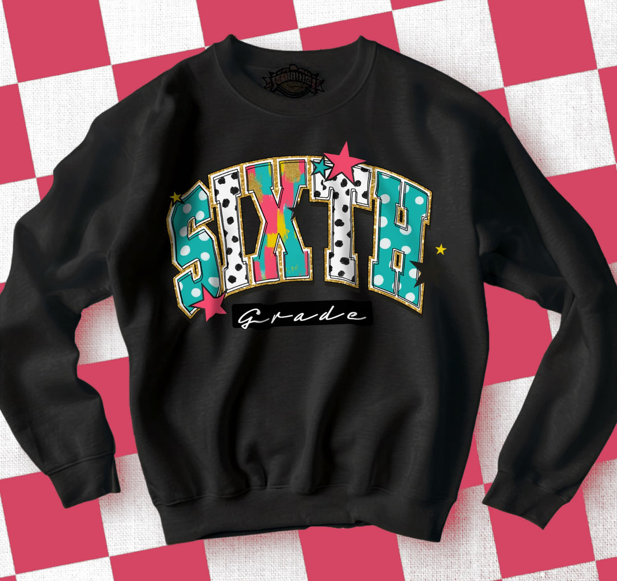 Sixth grade polkadot kpl DTF transfer