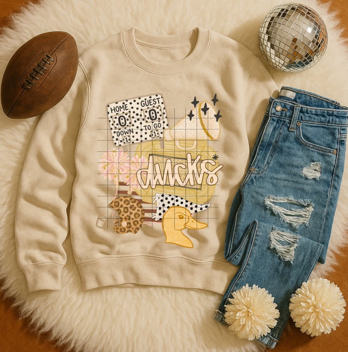 Ducks beige (City) DTF transfer