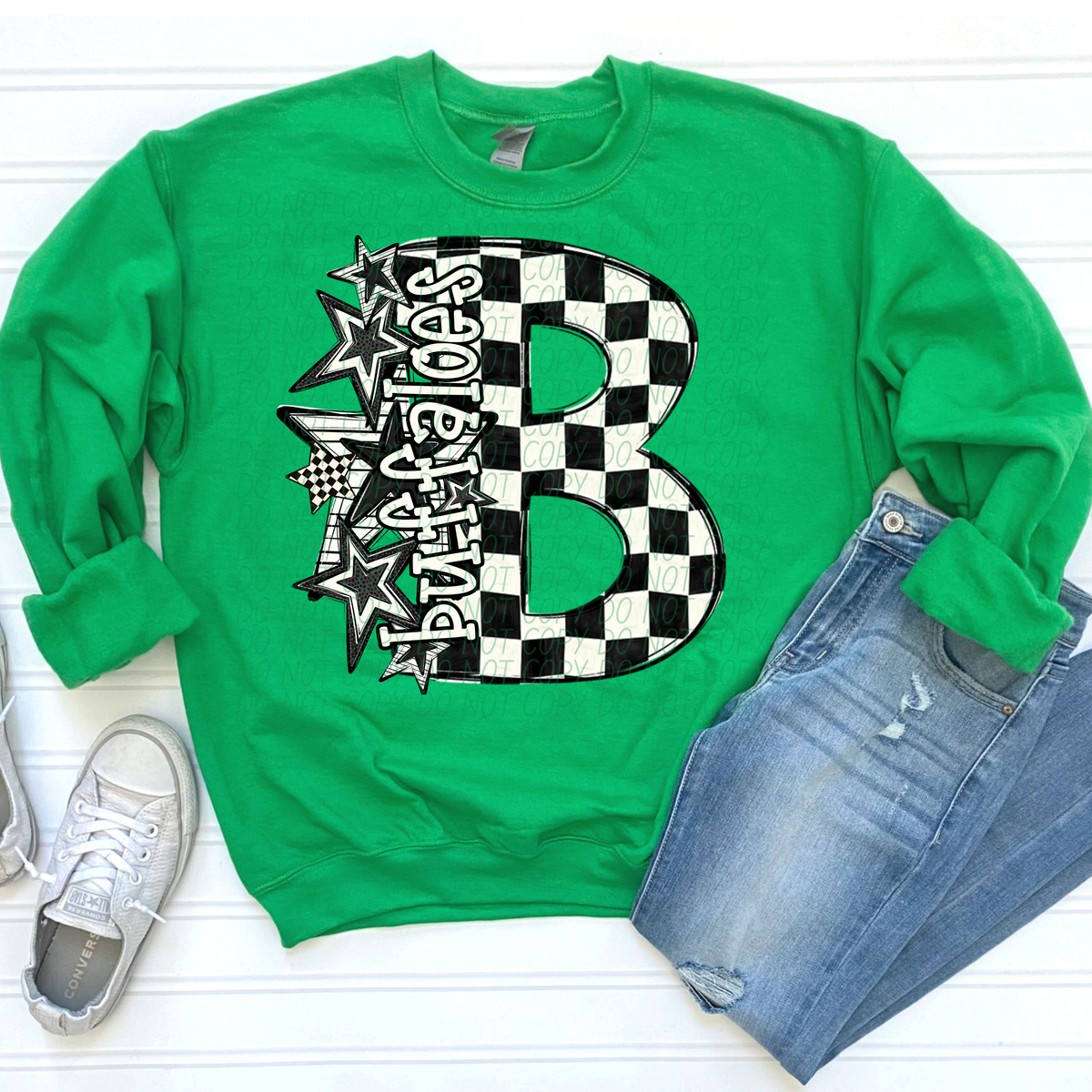 Buffaloes black and white  checkered star city DTF transfer