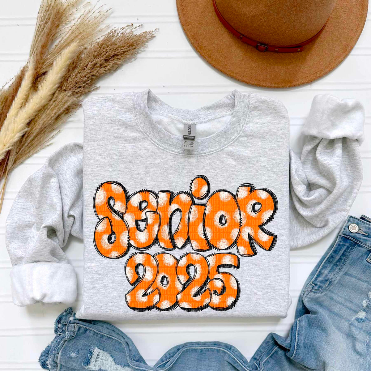Senior 2025 orange 50612 DTF transfer