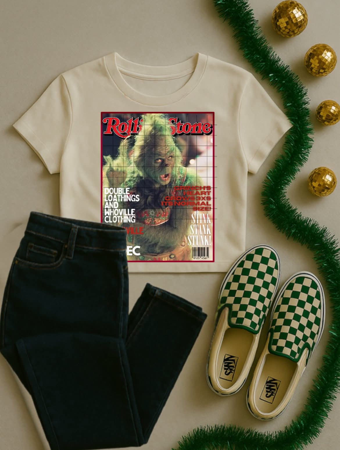 Green man rolling stone magazine DTF transfer