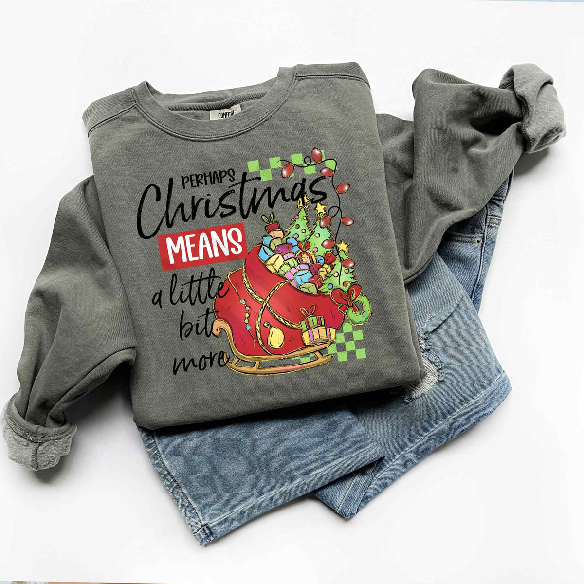 Perhaps Christmas means a little bit more sleigh DTF transfer