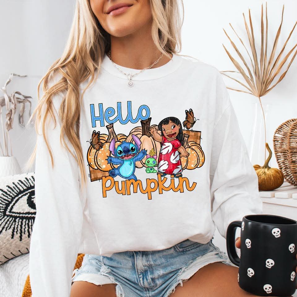 Hello pumpkin lilo VIRGO DTF transfer