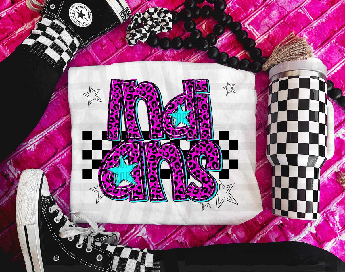 Indians Pink Leopard Neon (Caplinger) DTF transfer