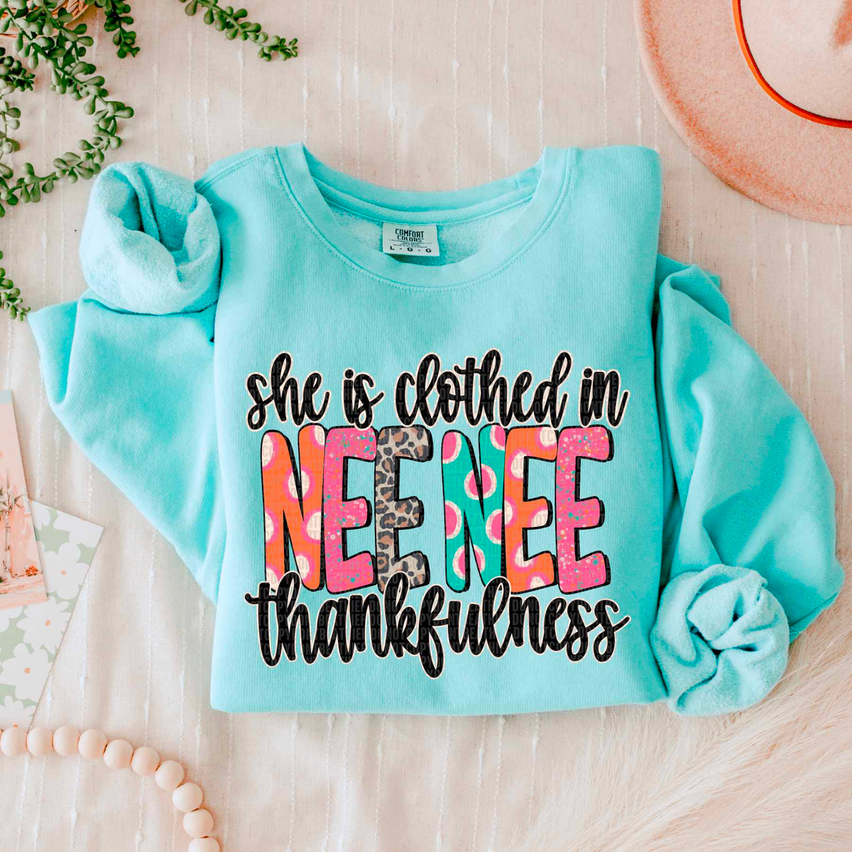 he is clothed in thankfulness nee nee 52278 DTF transfer