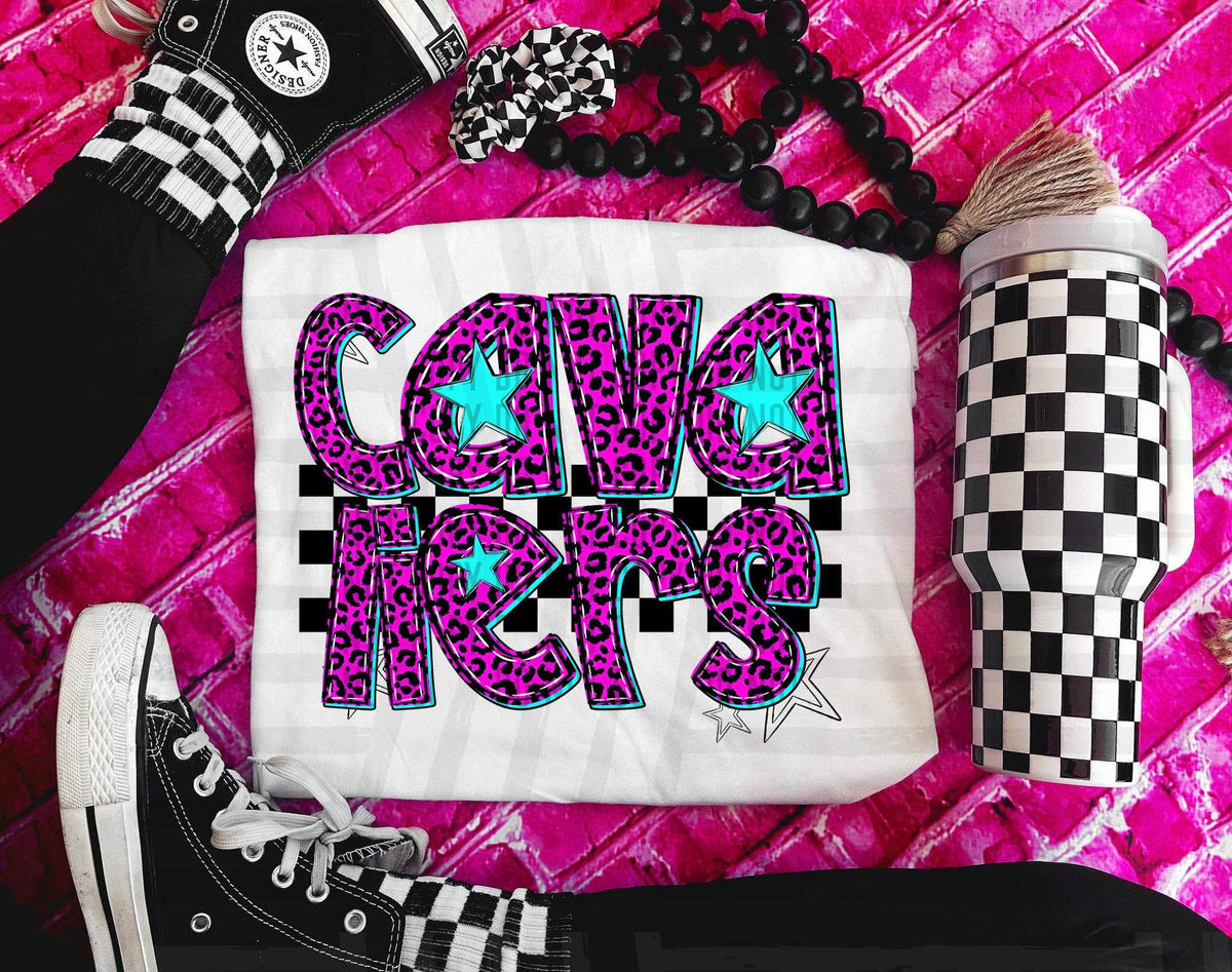 Cavaliers Pink Leopard Neon (Caplinger) DTF transfer
