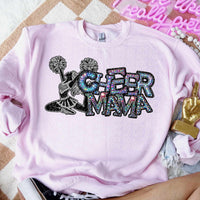 Cheer mama colorful stones skinny font (CITY) 44012 DTF transfer