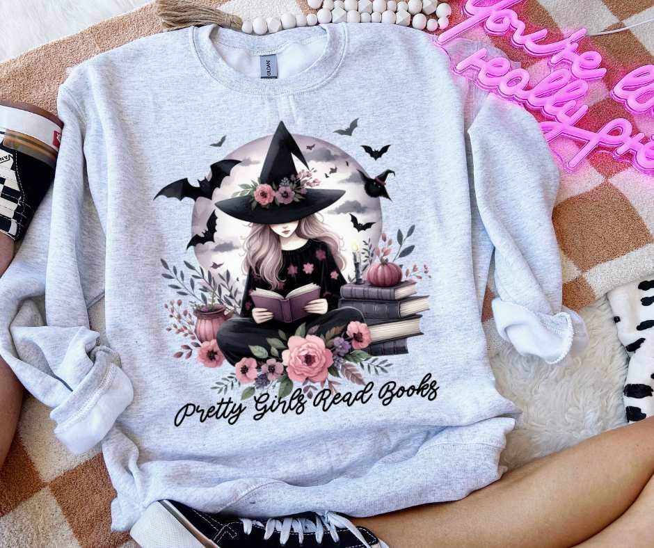 Pretty girls read books witch (VS) 52177 DTF transfer