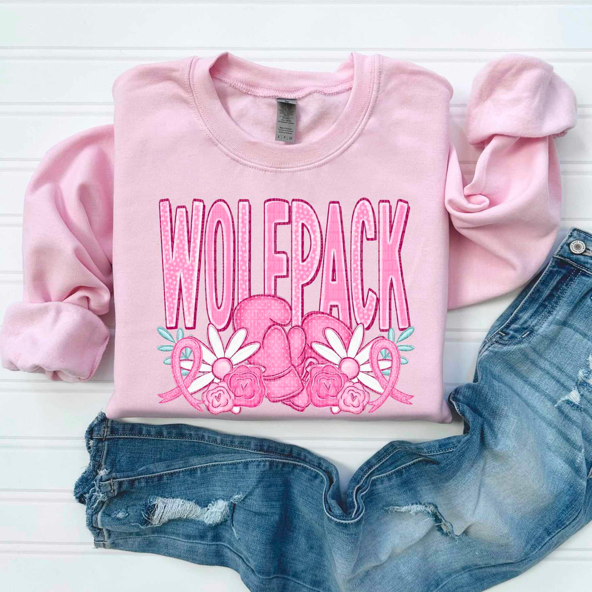 Wolfpack pink mascots 50073 DTF transfer