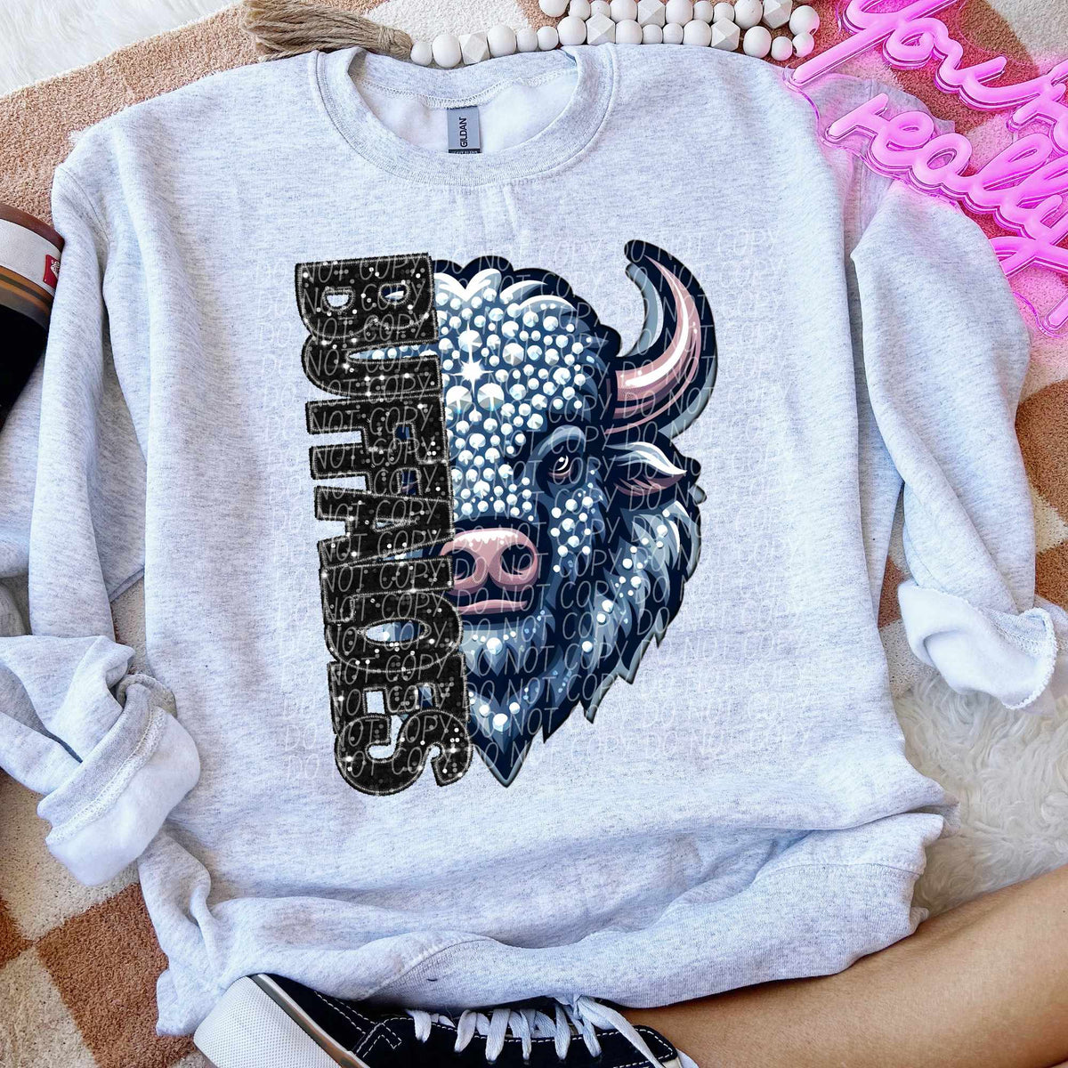 Buffalos mascots (CITY) 50333 DTF transfer