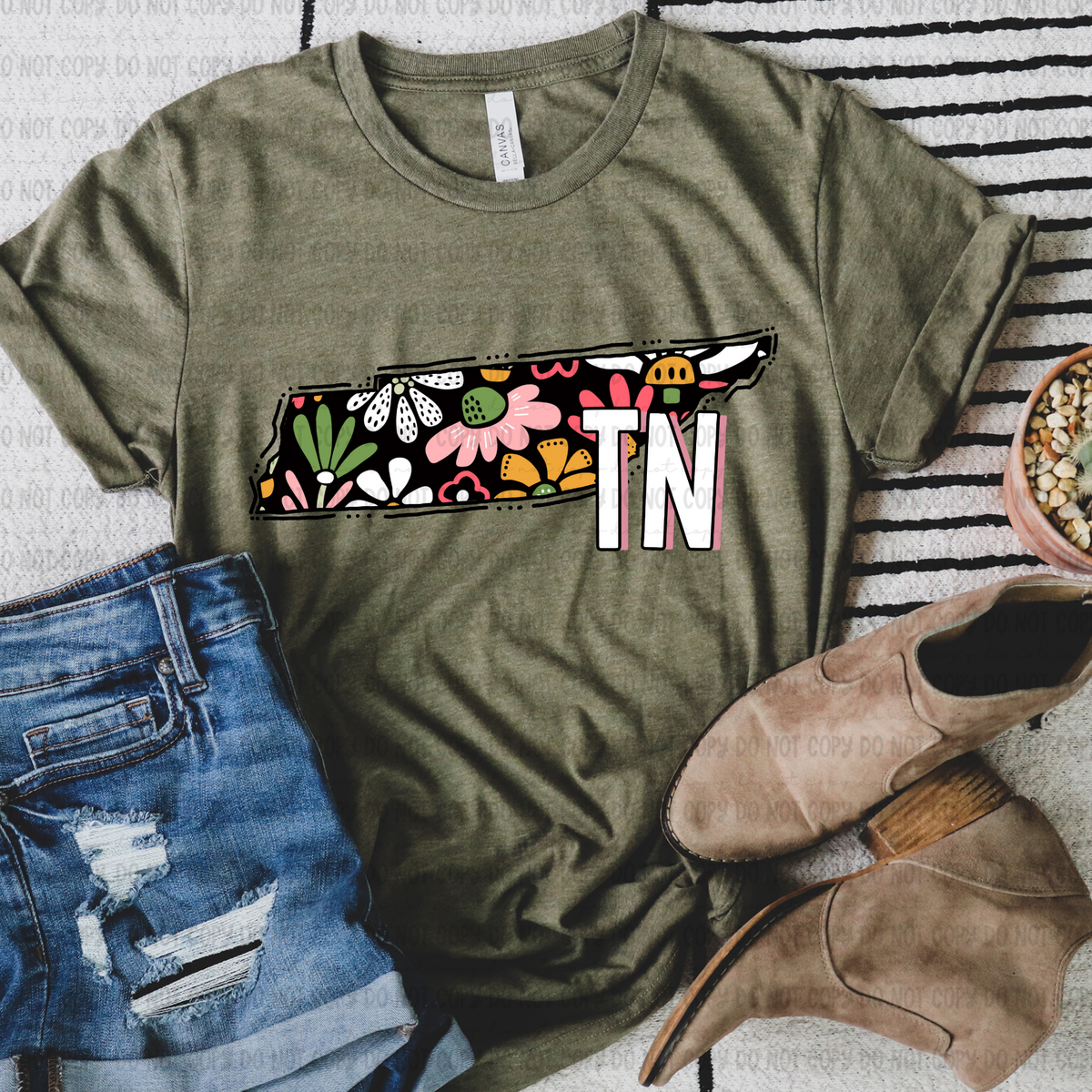 Floral states black background REVEL