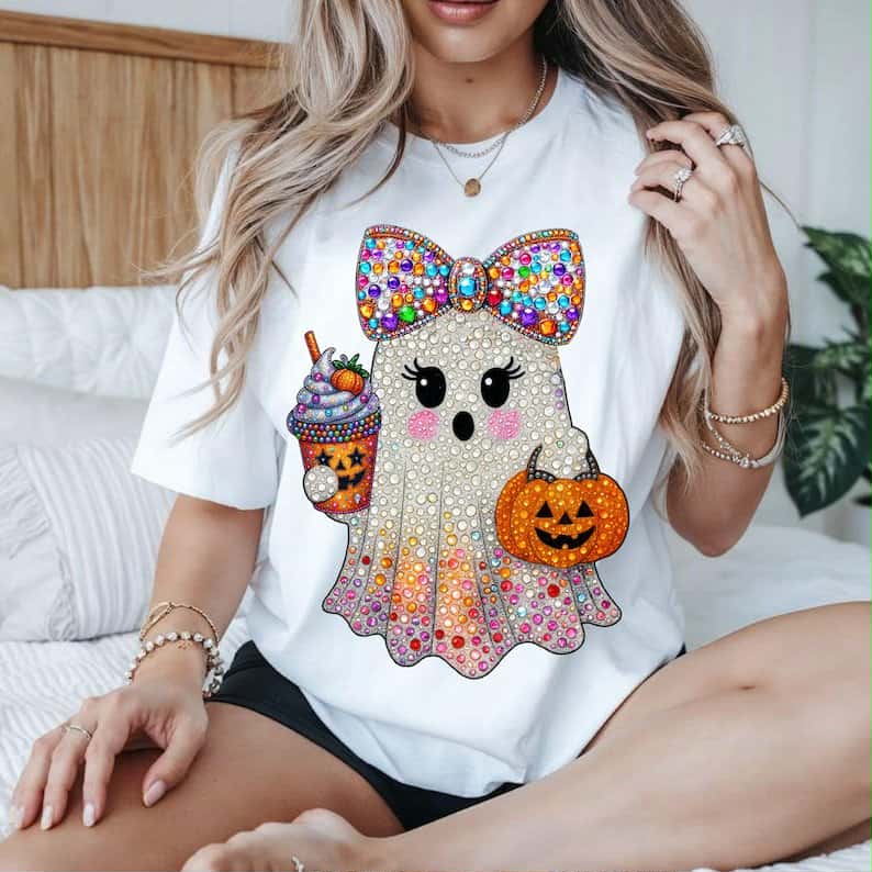 Rhinestone fall ghost 109985 DTF transfer