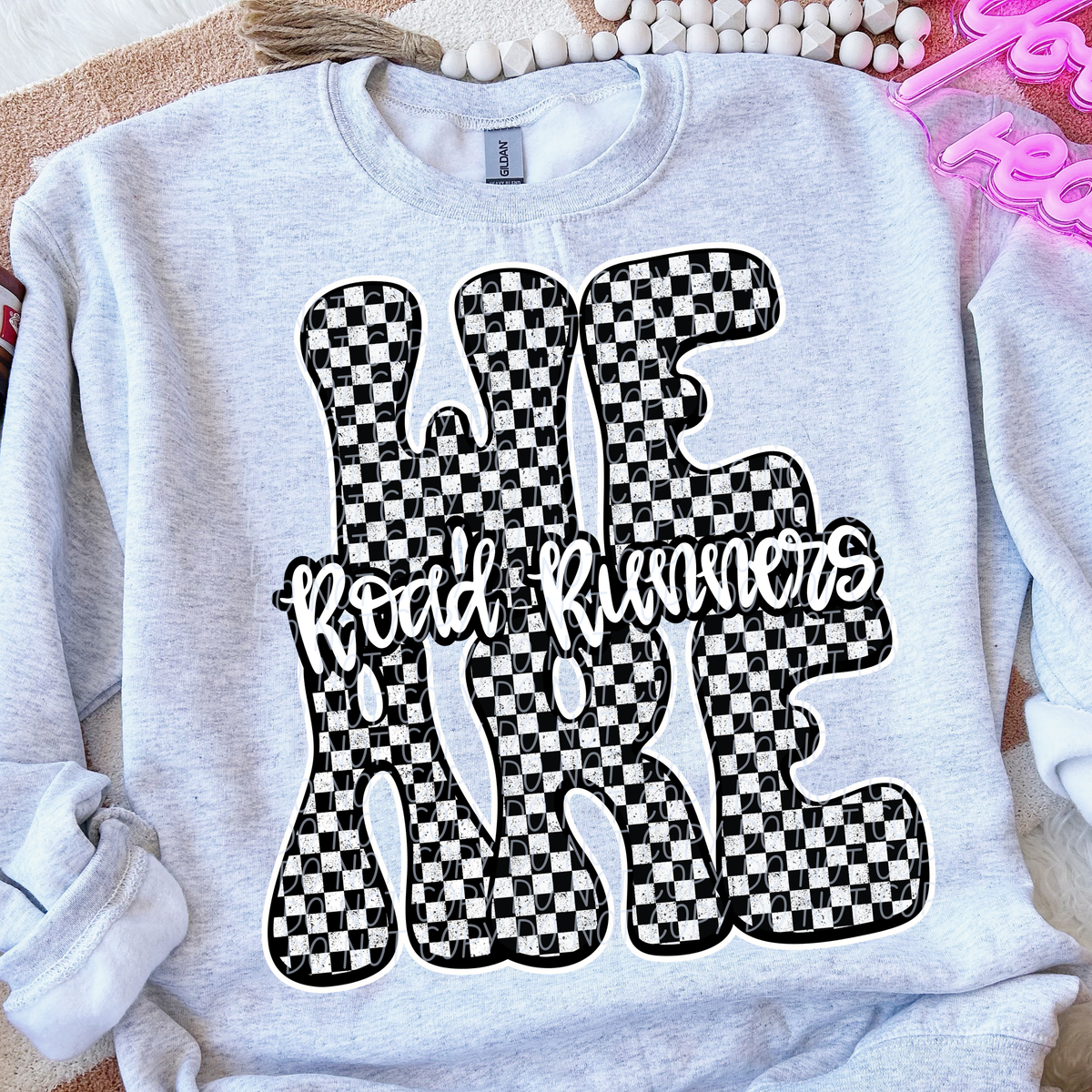 We are road runners black and white checkered (City) DTF transfer
