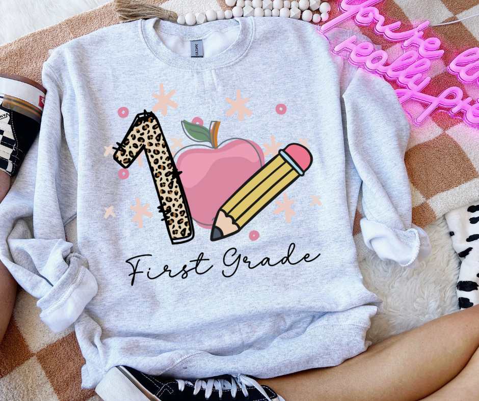 First grade leopard 1 apple pencil (VS) 52173 DTF transfer