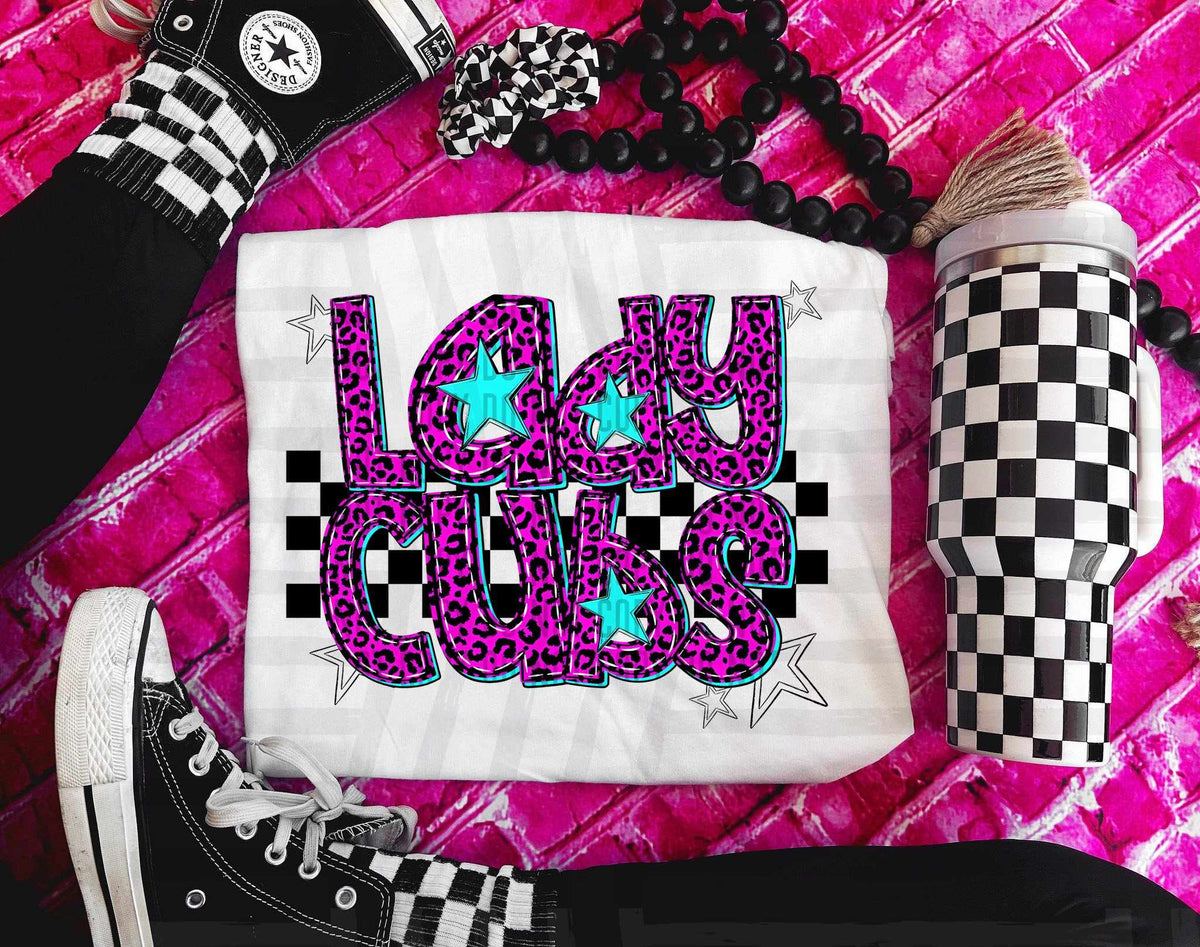 Lady Cubs Pink Leopard Neon (Caplinger) DTF transfer