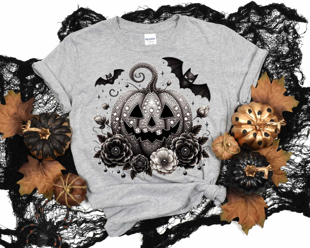 Happy rhinestone pumpkin (VS) 52195 DTF transfer