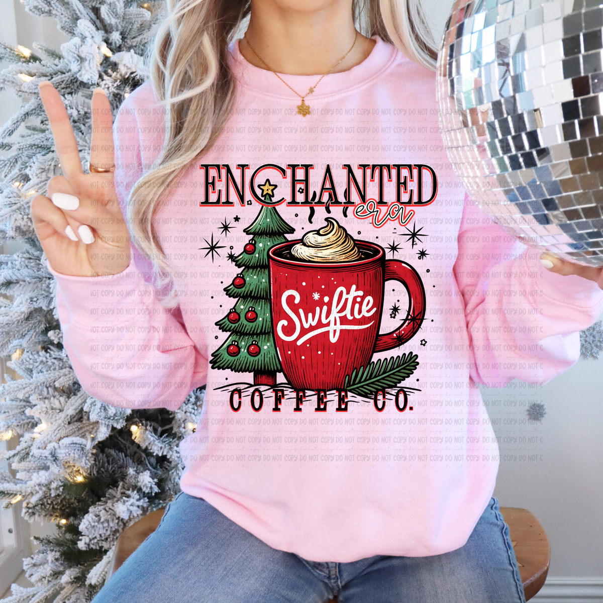 Enchanted coffee co swiftie revel DTF transfer