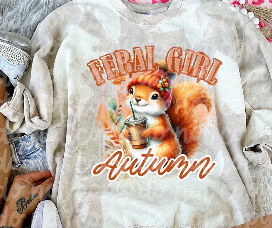 Feral girl autumn (VS) 52224 DTF transfer