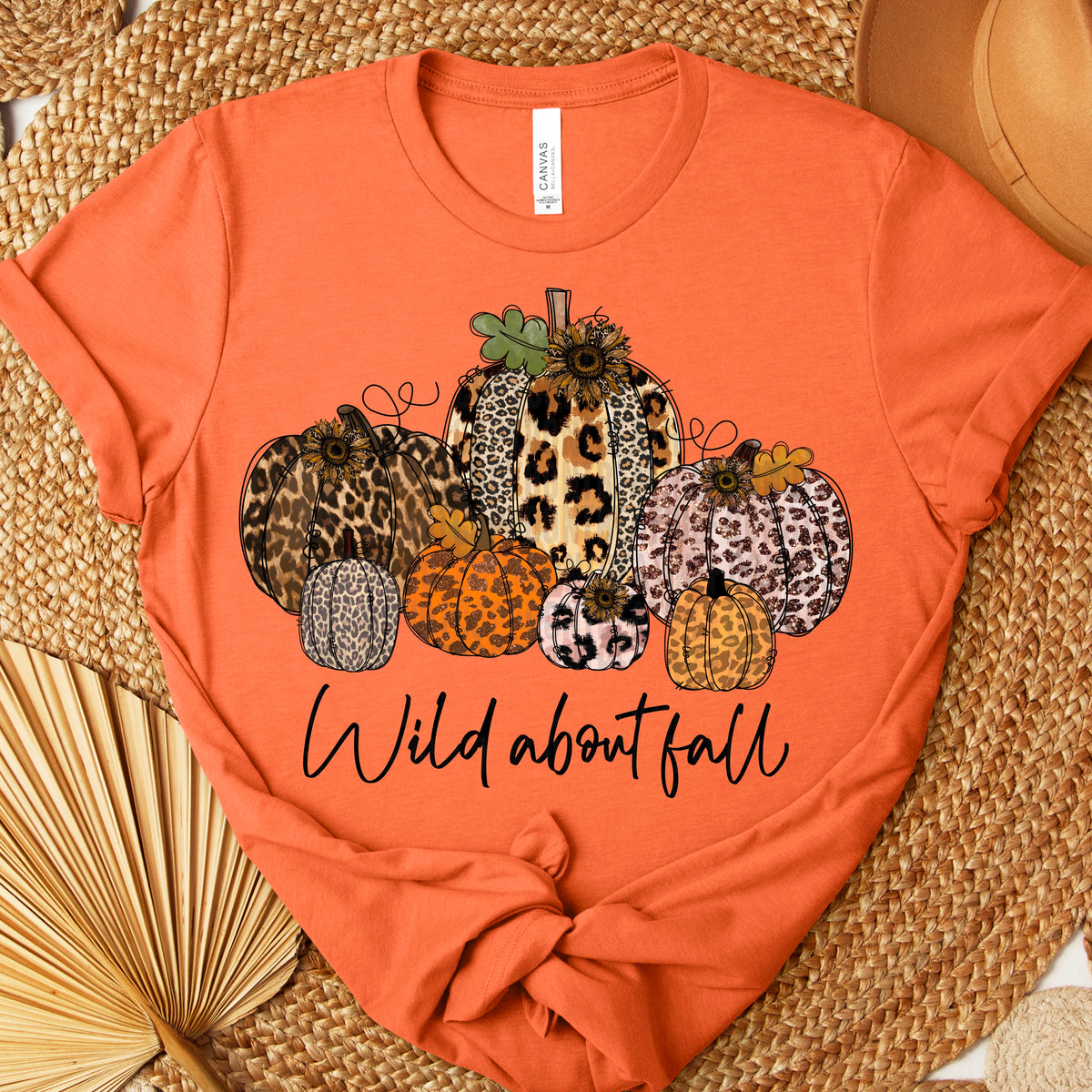 Wild about fall 7 pumpkins BLACK FONT 111137 DTF transfer