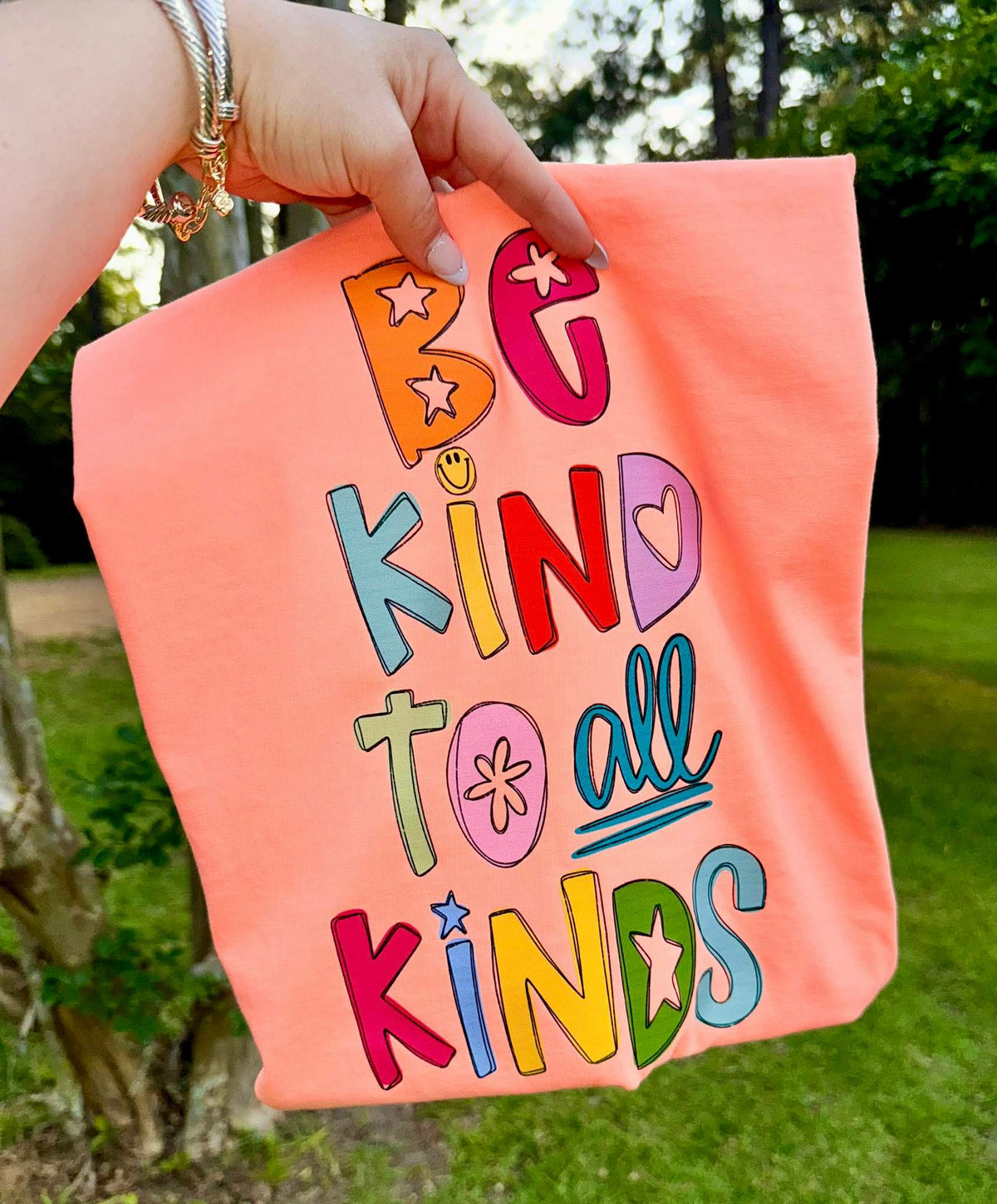 Be kind to all kinds preppy font DTF transfer