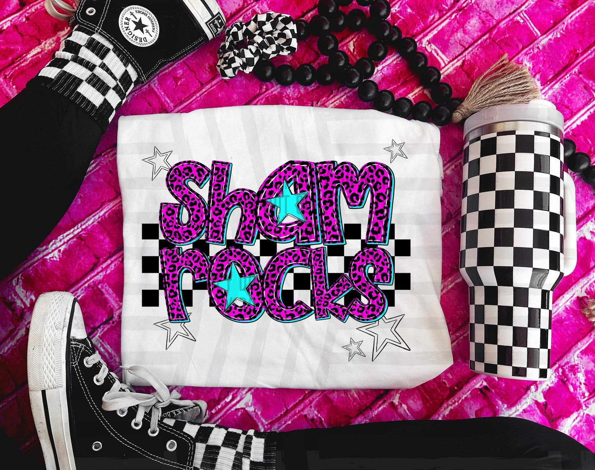 Shamrocks Pink Leopard Neon (Caplinger) DTF transfer
