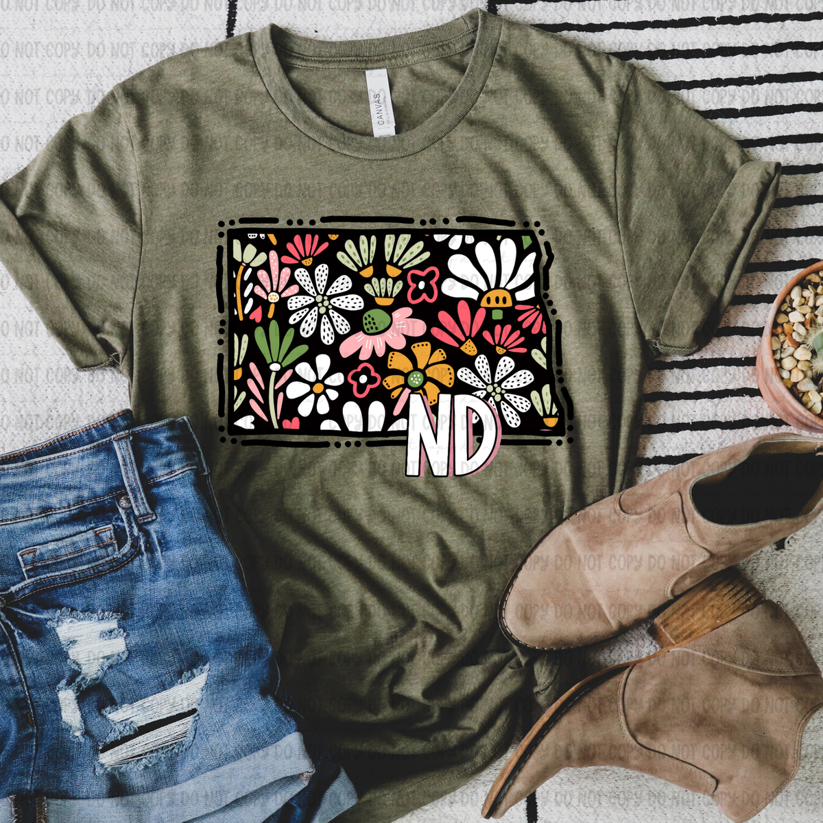 Floral states black background REVEL