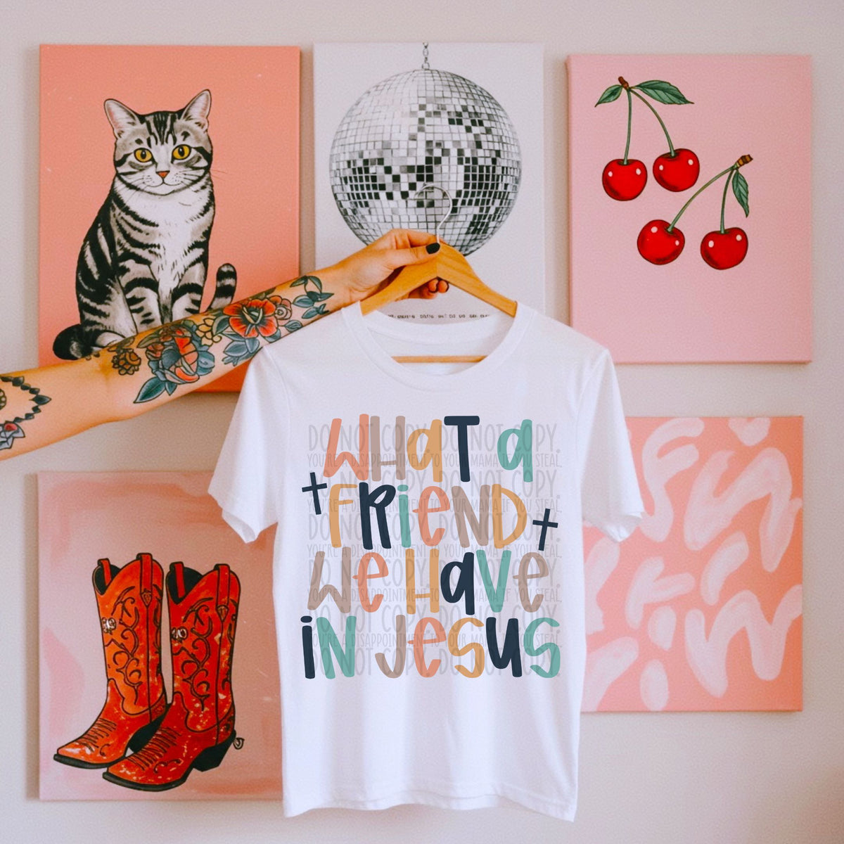 What a friend we have in Jesus SWD DTF transfer