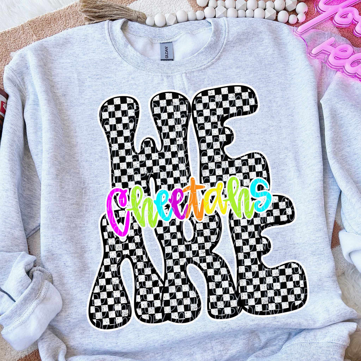 We are Cheetahs rainbow checkered (City) DTF transfer